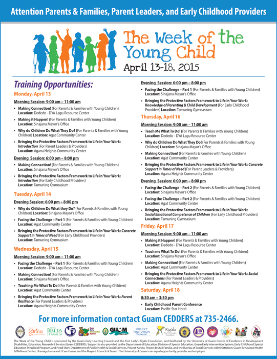 Image of The Week of the Young Child Schedule