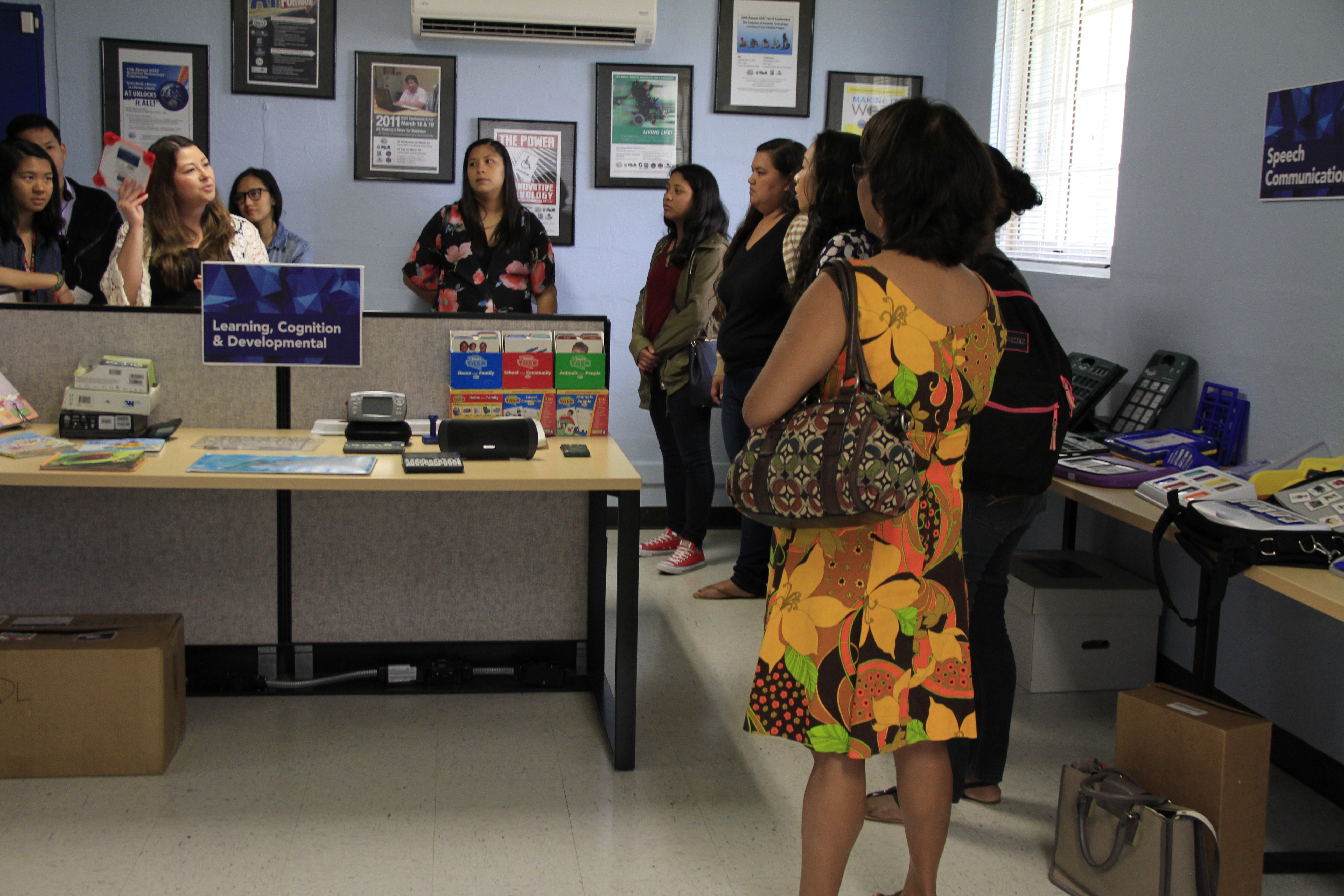 On April 7, Carla Torres, Assistive Technology & Special Projects Program Coordinator, delivered a presentation on Assistive Technology to 9 students enrolled in ED 220:  Human Growth and Development at Guam Community College taught by Vera De Oro.